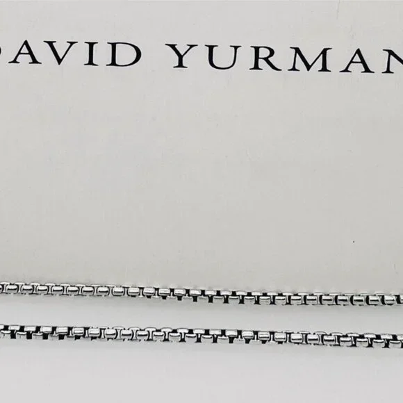 David Yurman  Sterling Silver Box Chain 1.7mm Necklace 25’’-26” - Picture 2 of 2